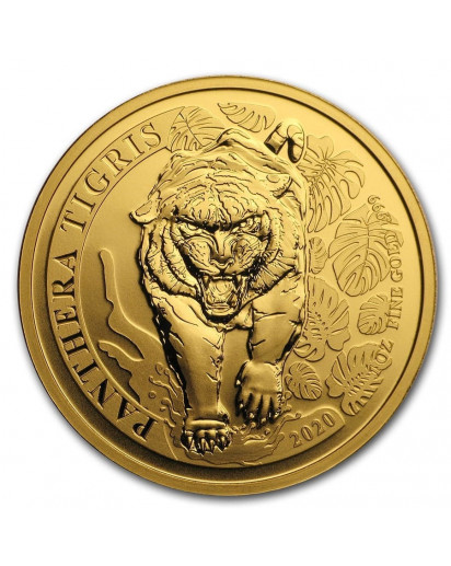 Laos 2020  TIGER - PANTHERA TIGRIS  1 oz Gold 