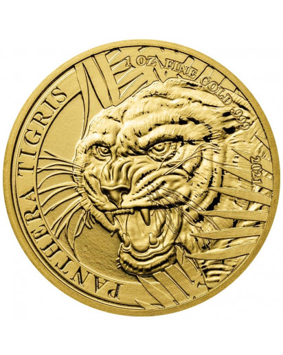 Laos 2021  TIGER - PANTHERA TIGRIS  1 oz Gold 