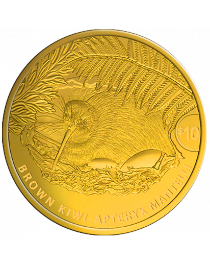 Neuseeland 2021  Brauner Kiwi  Gold 1/4 oz