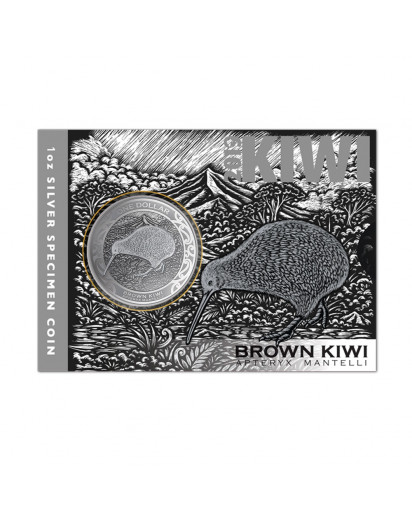 Neuseeland 2019  Brown Kiwi  Silber im Blister