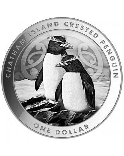 Neuseeland 2020  Chatham Island Crested Penguin - Schopfpinguin  Silber 1 oz