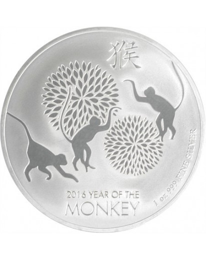 Niue 2016 Lunar Affe 1 oz Silber