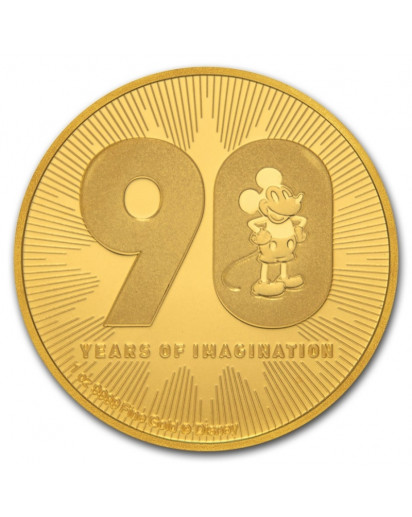 Niue 2018  Disney 90 Jahre Mickey Mouse  Gold 1 oz   