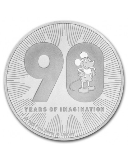 Niue 2018  Disney 90 Jahre Mickey Mouse  Silber 1 oz   