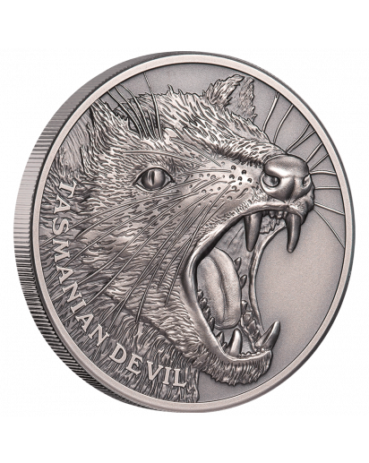 Niue 2019  Tasmanischer Teufel - Serie Wildlife Ultra High Relief Silber 1 oz