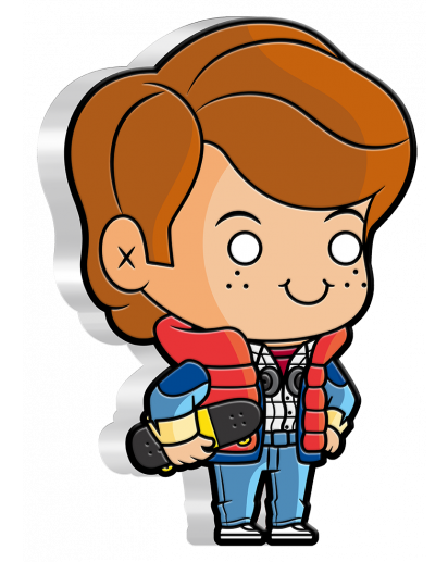 Niue 2020 Chibi Marty McFly - Zurück in die Zukunft Silber 1 oz PP