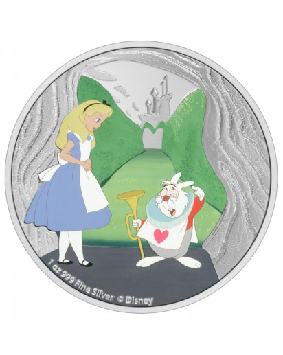 Niue 2021 Alice im Wunderland - DAS WEISSE KANINCHEN Silber 1 oz