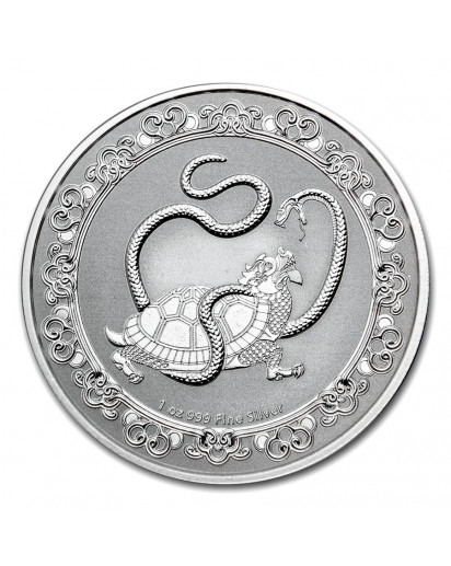 Niue 2021  Celestial Animals Black Turtle Silber 1 oz