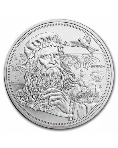 Niue 2021    Icons of Inspiration - da Vinci  Silber 1 oz   