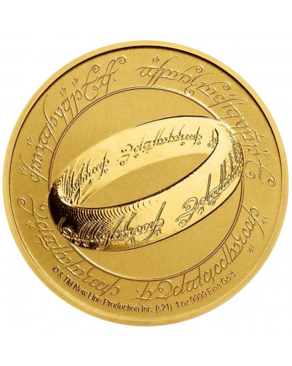 Niue 2021  DER EINE RING -  Herr der Ringe Gold 1 oz