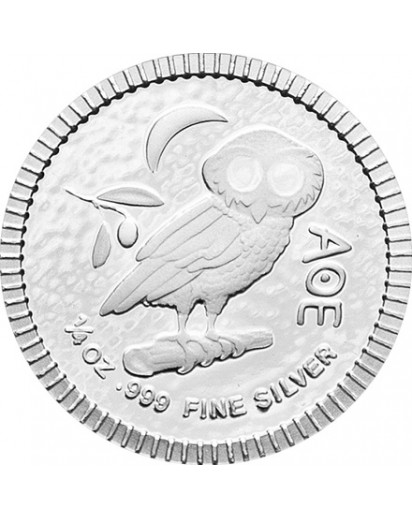 Niue 2021    Eule von Athen  Silber 1/4 oz   