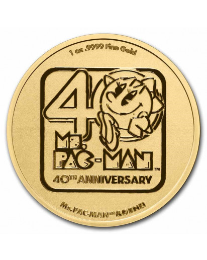 Niue 2021  40 Jahre  Ms.PAC MAN   Gold 1 oz