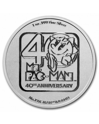 Niue 2021  40 Jahre  Ms.PAC MAN Silber 1 oz