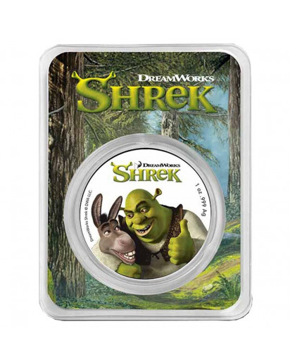 Niue 2021   SHREK   Silber  FARBE 1 oz   