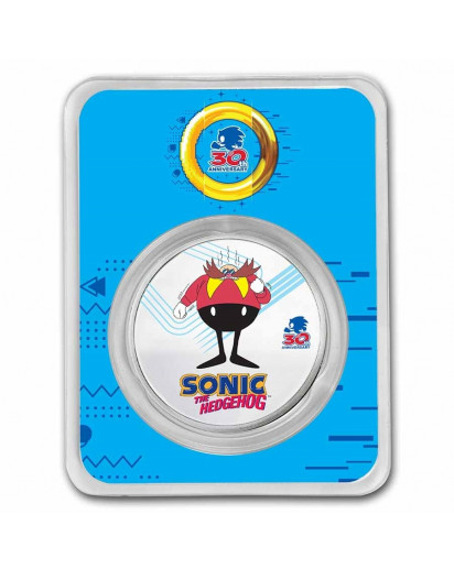 Niue 2021 Sonic - DR. EGGMAN  Silber 1 oz FARBE + BLISTER