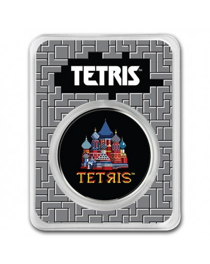 Niue 2021  TETRIS St. Basils Cathedral  FARBE Silber 1 oz