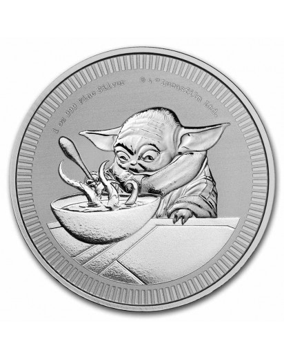 Niue 2022 BABY YODA - GROGU - Mandalorian Star Wars Silber 1 oz 