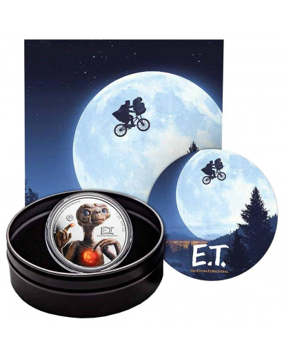 Niue 2022 E.T. 40 Jahre GLOW IN THE DARK  BOX Silber 1 oz 