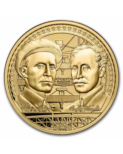 Niue 2022    Icons of Inspiration - WRIGHT BROTHERS  GOLD 1 oz polierte Platte PP