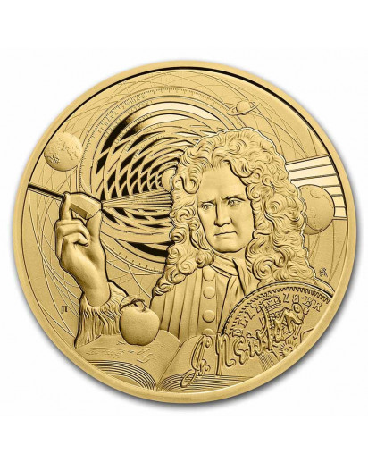 Niue 2022    Icons of Inspiration - Isaac Newton  Gold 1 oz   PP polierte Platte