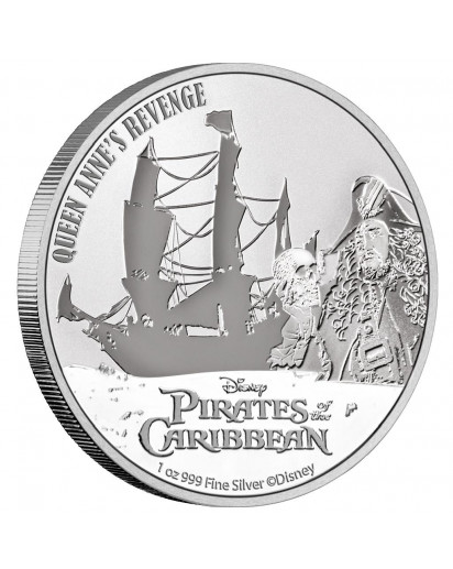 Niue 2022 Queen Anne`s Revenge  - Fluch der Karibik Silber 1 oz