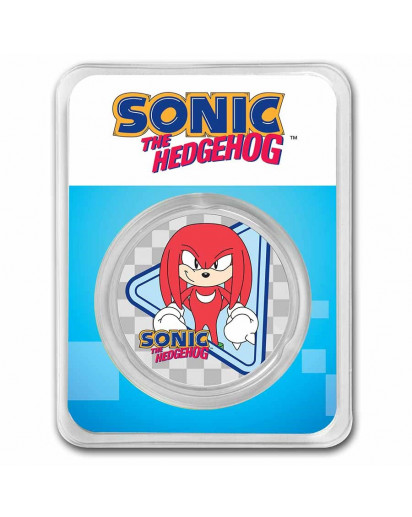 Niue 2022 Sonic the Hedgehog - Knuckles  Blister Farbe Silber 1 oz