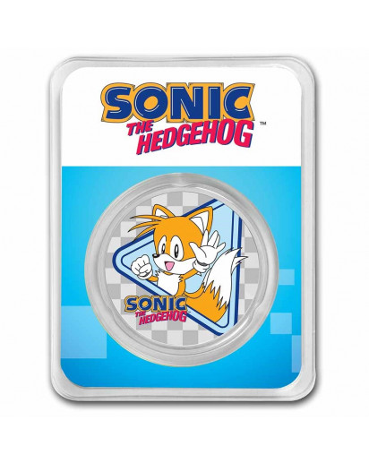 Niue 2022 Sonic the Hedgehog - Tails  Blister Farbe Silber 1 oz