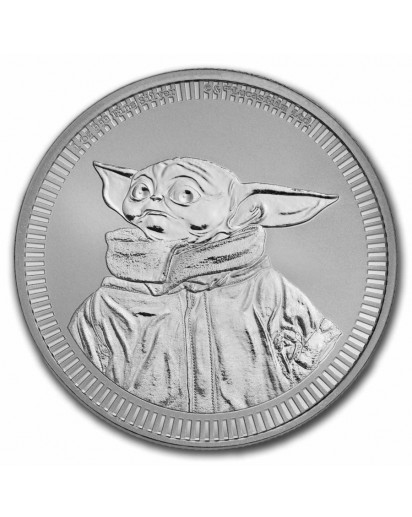 Niue 2023 BABY YODA - GROGU - Mandalorian Star Wars Silber 1 oz 