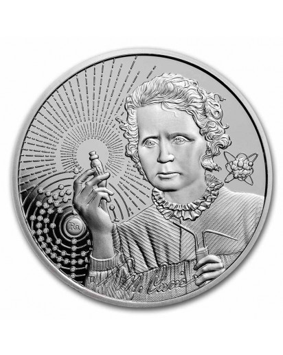 Niue 2023    Icons of Inspiration - MARIE CURIE Silber 1 oz polierte Platte PP