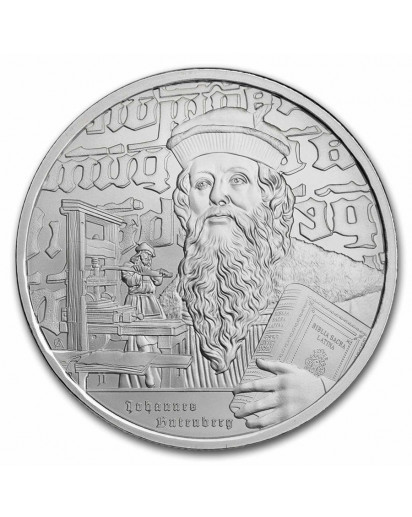 Niue 2024    Icons of Inspiration - JOHANNES GUTENBERG Silber 1 oz