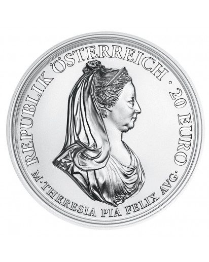 Österreich 2018 Milde und Gottvertrauen  Serie: Maria Theresia Silber 20 €