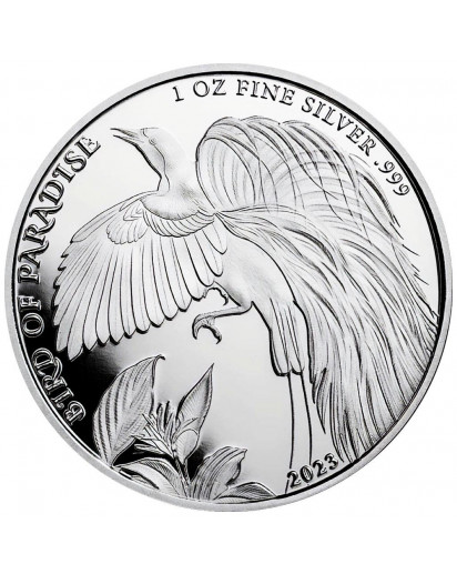 Papua New Guinea 2023 BIRD OF PARADISE    Silber 1 oz