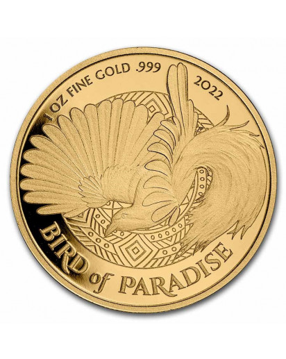 Papua New Guinea 2022 BIRD OF PARADISE    Gold 1 oz