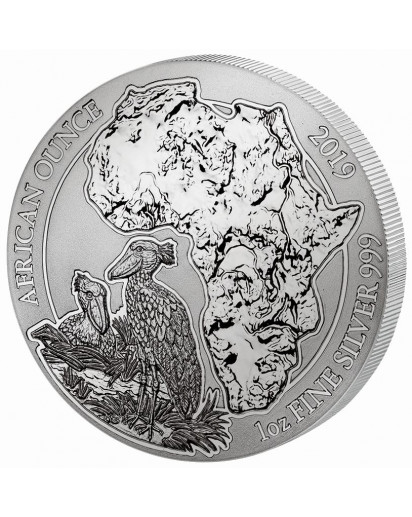 Ruanda 2019 Schuhschnabel 1 oz Silber