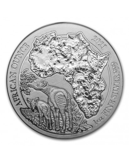 Ruanda 2021 OKAPI  1 oz Silber