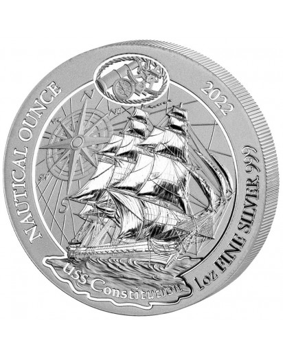 Ruanda 2022 USS CONSTITUTION  Nautical Ounce Serie 1 oz Silber