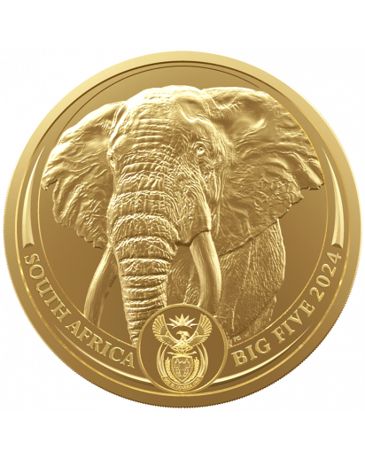 Südafrika 2024  BIG FIVE - ELEFANT Gold 1 oz Bullionmünze