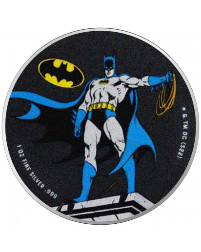 Samoa 2023 Batman  DC Comics  FARBE - Blister Silber 1 oz
