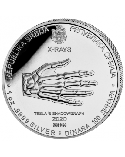 Serbien 2020 Nikola Tesla - Röntgenstrahlung Silber 1 oz