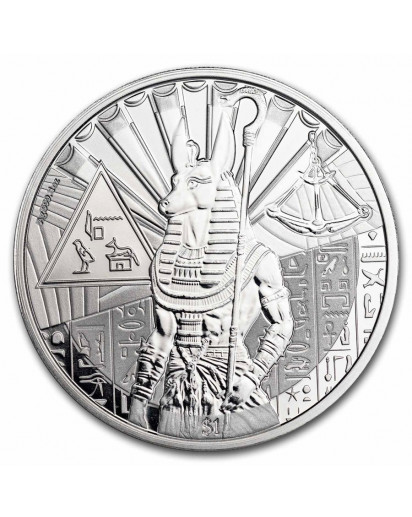 Sierra Leone 2023  ANUBIS - Ägyptische Götter Silber 1 oz