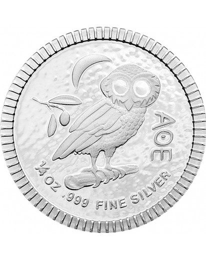 Niue 2019    Eule von Athen  Silber 1/4 oz   