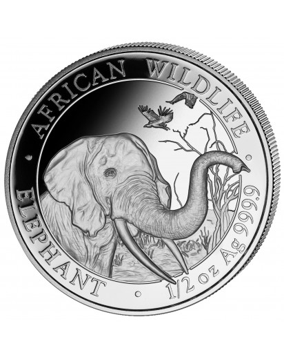 Somalia 2018   Elefant 1/2 oz Silber