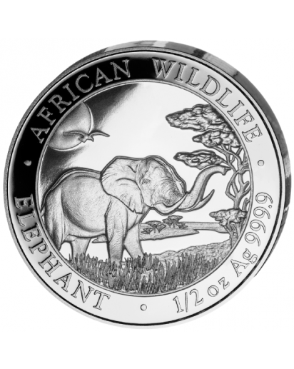 Somalia 2019   Elefant 1/2 oz Silber