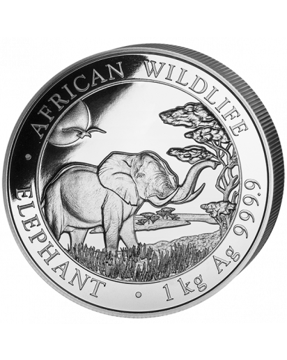 Somalia 2019   Elefant  Silber 1 Kilo  