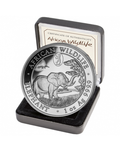 Somalia 2019   Elefant Privy Mark WMF Berliner Bär 1 oz Silber