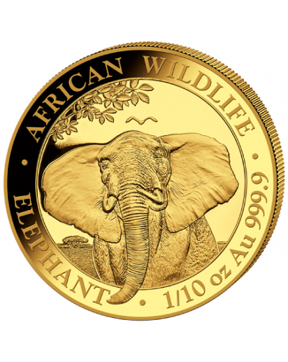 Somalia 2021  Elefant  Gold 1/10 oz