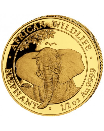 Somalia 2021   Elefant  Gold 1/2 oz