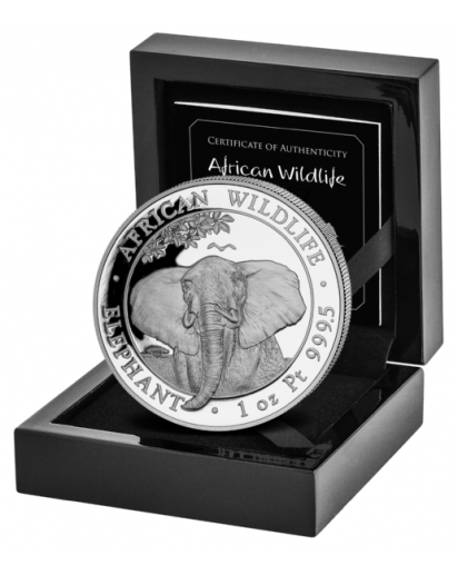 Somalia 2021   Elefant   Platin 1 oz  Auflage 30 