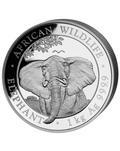 Somalia 2021  Elefant  Silber 1 Kilo  