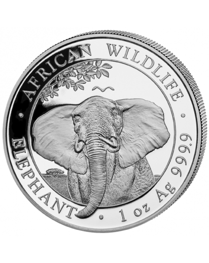 Somalia 2021  Elefant 1 oz Silber